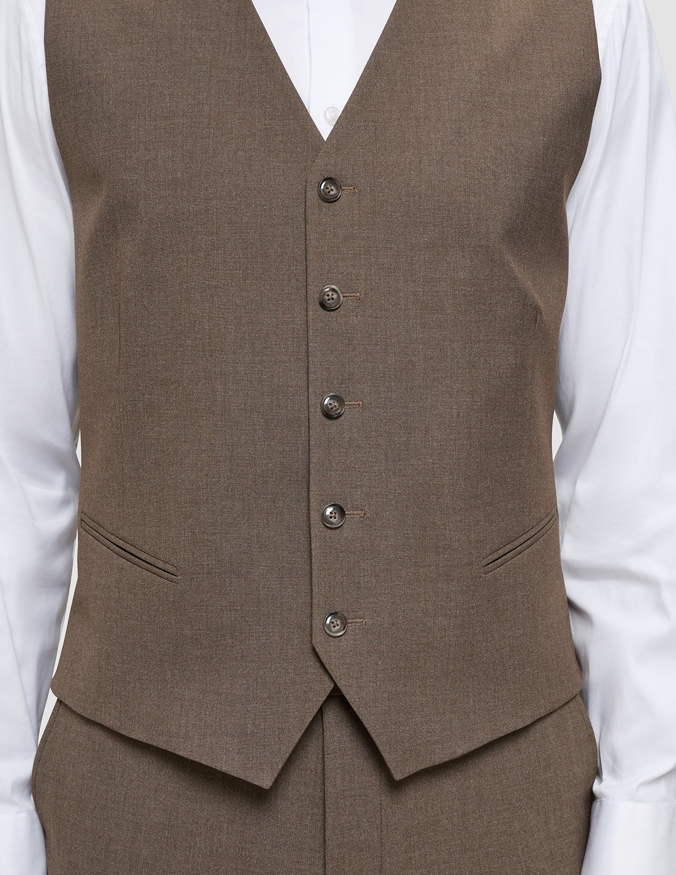 Essential Vest Saddle Brown Melange
